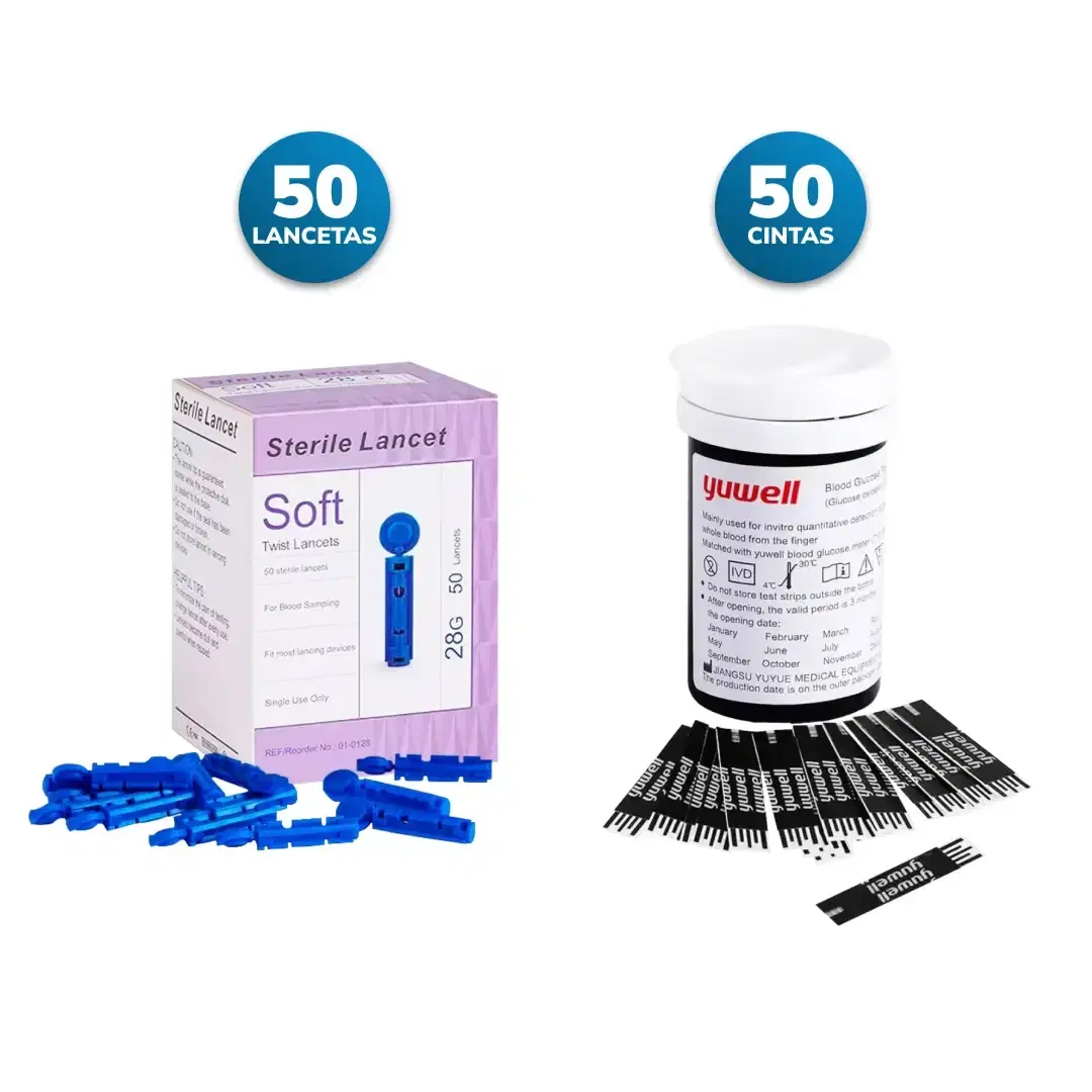 01 50 Lancetas + 50 Cintas